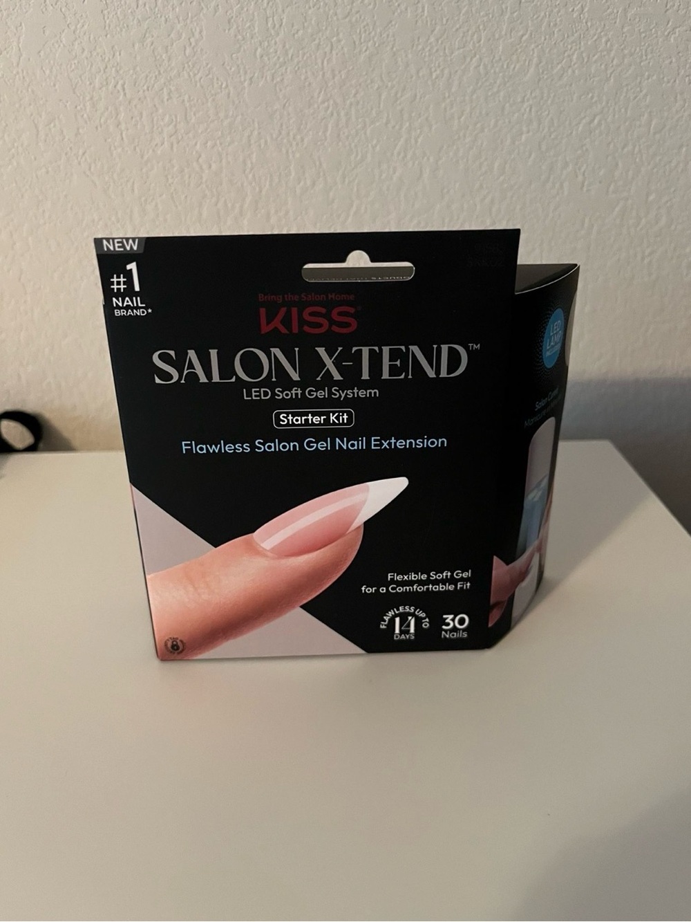 Kiss Salon X-Tend LED Soft Gel Nail Kit - Pink and White